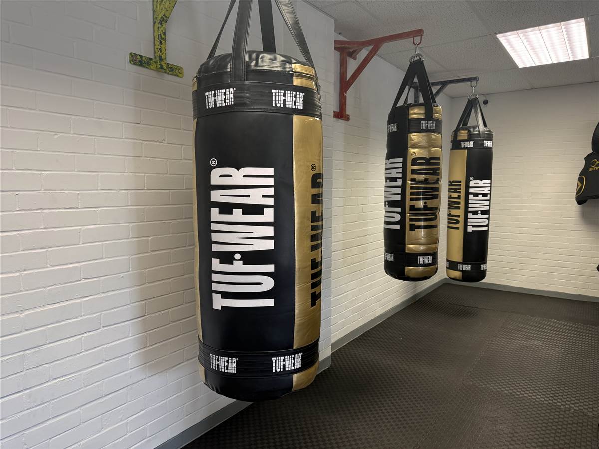 Tuf Wear heavy bags at Newpound Boxing Gym